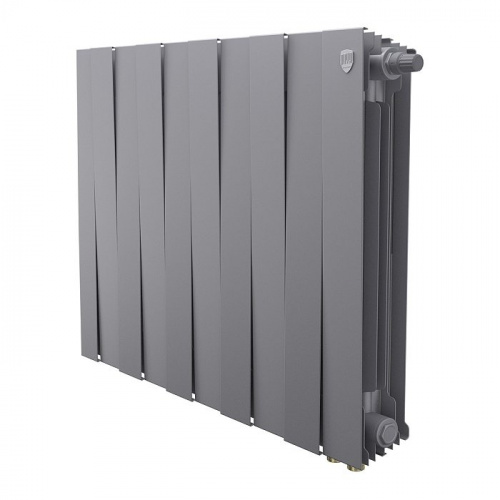 Биметаллический радиатор отопления  Royal Thermo Pianoforte 500 Vdr80 12 Секций Silver Satin