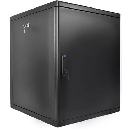Шкаф коммутационный ЦМО ШРН-М-12.500.1-9005 настенный 12U 600x456мм черный