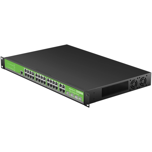 Коммутатор управляемый Digma DSW724G-4C-R (L2+) 24x1Гбит/с 4xКомбо(1000BASE-T/SFP)