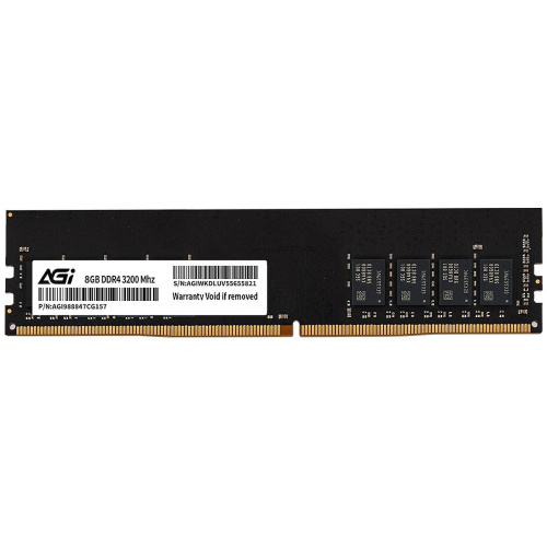 ОЗУ AGI AGI320008UD138-ST DDR4 3200MHz 8GB UDIMM Retail (No Heat Sink (for UDIMM)) -Single tray