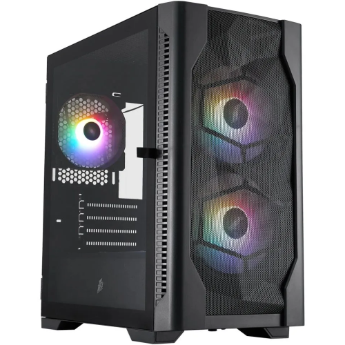 Корпус 1STPLAYER DK D4-M FRGB Black (D4-M-BK-2F1P-1F1) / mATX / 2x140mm 1x120mm FRGB fans