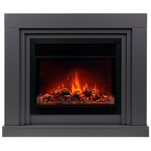 Электрокамин RealFlame Stanley 26 GR серый с очагом Moonblaze Black