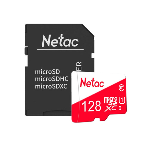 Карта памяти microSDHC Netac P500 Eco NT02P500Eco-128G-R 128GB (с SD адаптером)