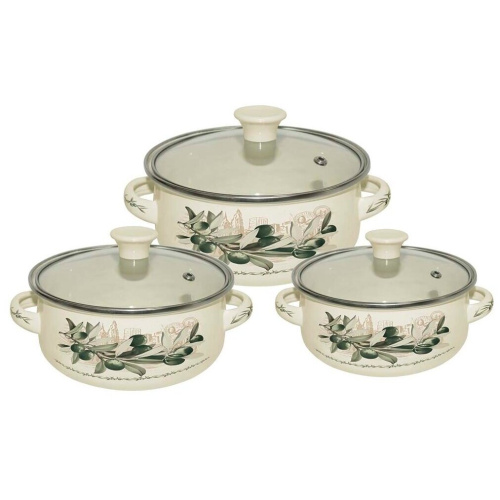 Набор кастрюль ZEIDAN Z-80615-01 0,5л, 0,8л, 1,2л