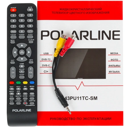 43" (109 см) Телевизор Polarline 43PU11TC-SM черный