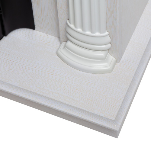 Электрокамин RealFlame Stefania WT белое золото с очагом 3D Oregan