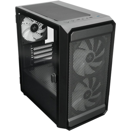 Корпус XASTRA A303M 3ARGB-C6 Black (A303M-2FC14A-1FC12A-C6-D) mATX/Mesh/ tempered glass / 2x140mm + 1x120mm ARGB PWM fans/Argb+PWM HUB 6port/ Door