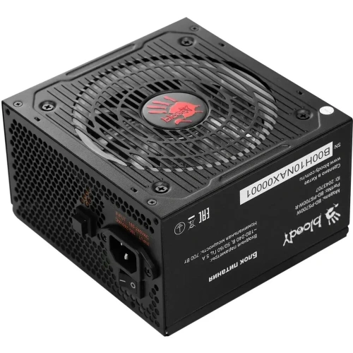 Блок питания BLOODY BD-PS700W (BD-PS700W-R), 700Вт, 120мм, черный, retail