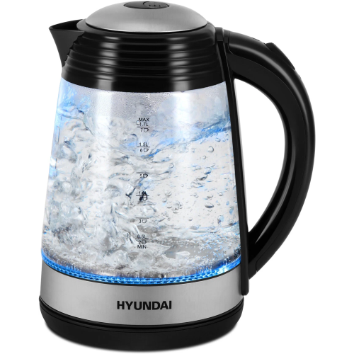 Чайник Hyundai HYK-G3805 белый/прозрачный