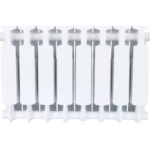 Биметаллический радиатор отопления Rifar Monolit 350 боковое подключение 8 секций белый RAL 9016