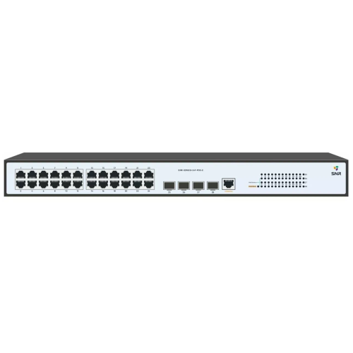 Коммутатор SNR (SNR-S2982G-24T-POE) 24G 4SFP 24PoE 185W управляемый