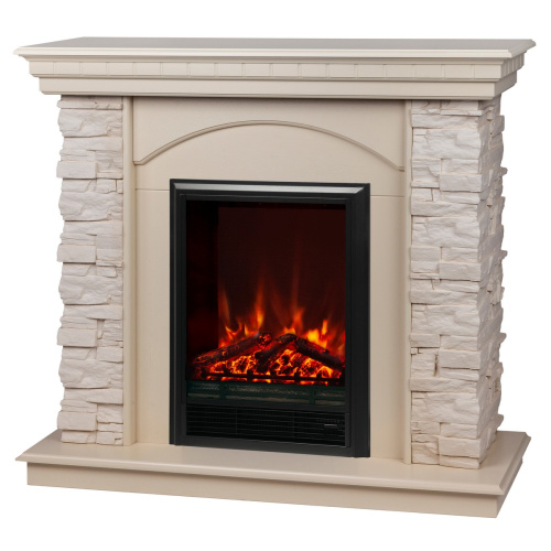 Электрокамин RealFlame Elford WT белый дуб с очагом Eugene