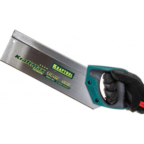Ножовка KRAFTOOL 15228-30 KraftMax TENON с обушком для стусла 14 /15 TPI, 300 мм