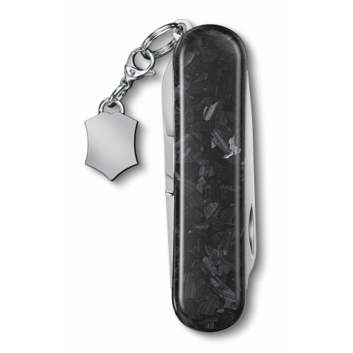 Складной нож Victorinox Classic Brilliant Carbon 0.6221.90, функций 5, 58мм, черный/серебристый, коробка подарочная