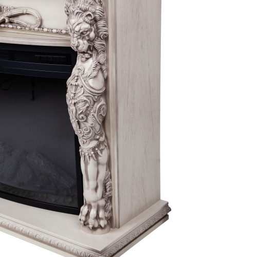 Электрокамин RealFlame Romano 33 WT белый дуб с серой патиной с очагом Epsilon 33