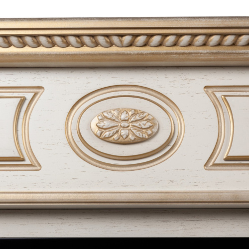 Электрокамин RealFlame Siena 50 WT белый дуб с золотой патиной с очагом Saphir 50