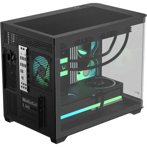 Корпус Formula Crystal U2M Floe, mATX, Mini-Tower, без БП, черный