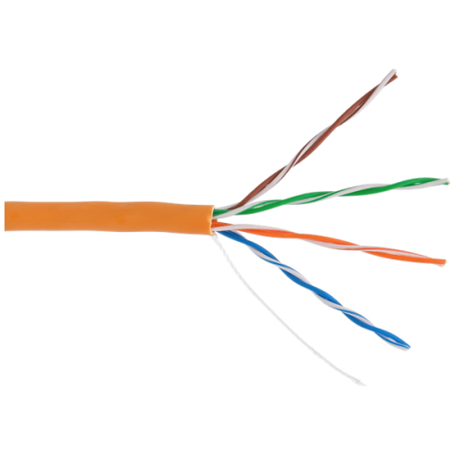 Кабель Netlan EC-UU004-5E-LSZH-OR U/UTP 4 пары категория 5e внутренний LSZH оранжевый 305м