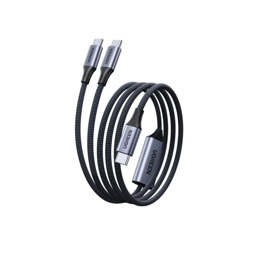 Кабель UGREEN L533 (75733) Universal PD Fast Charging 140W Max Cable 2-in-1 USB-C 2m Space Gray