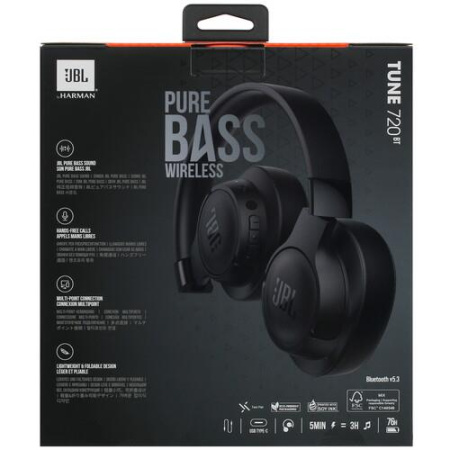 Беспроводные/проводные наушники JBL Tune 720BT черный