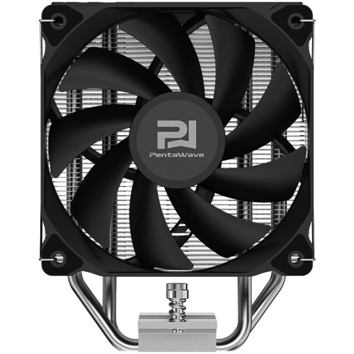 Кулер PentaWave PC-Z04C SRB LGA115X/1200/1700/1851/AM4/AM5 (TDP 220W, 1*120mm PWM Fan, 4 тепловые трубки 6мм, 600-1950RPM, 12-32,6dBa)