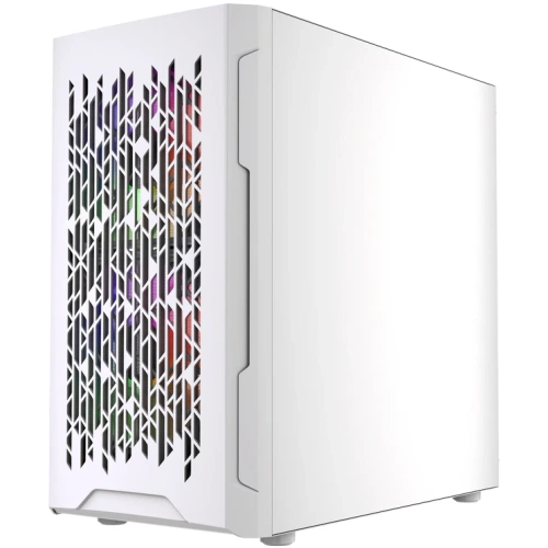 Корпус Powercase Mistral Micro D3W ARGB V2 (CMMDW-A3-V2), Tempered Glass, 2x 140mm ARGB PWM+1x 120mm ARGB PWM, белый, mATX