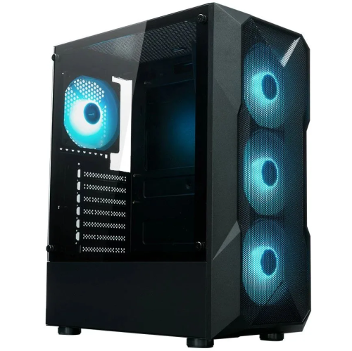 Корпус XASTRA A304 4ARGB-C6 Black (A304-4FC12A-C6) ATX/Mesh/half-size TG/4x120mm ARGB FC fans/Argb+PWM HUB 6port