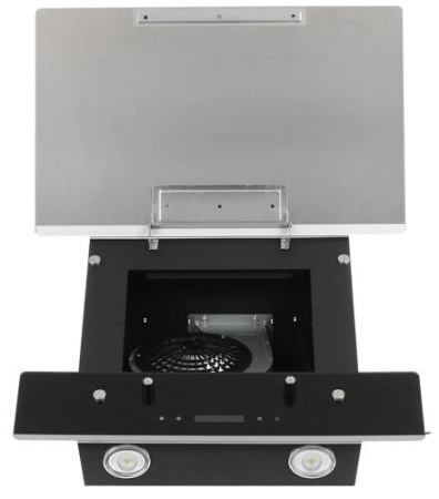 Вытяжка наклонная Haier HVX-W672GBX черный/серебристый