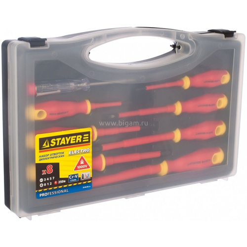 Набор отверточный Stayer 25145-H8_z01 8 предметов (жесткий кейс)