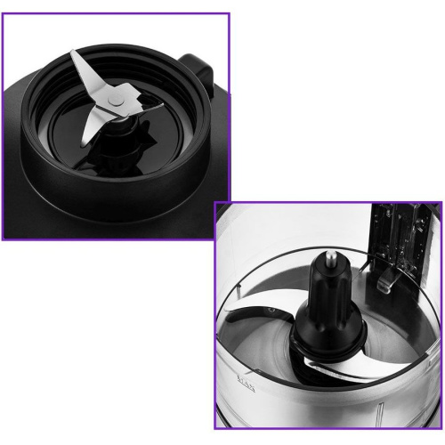 Кухонный комбайн Kitfort КТ-1386 серебристый/черный