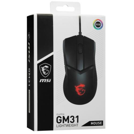 Мышь проводная MSI Clutch GM31 Lightweight  черный