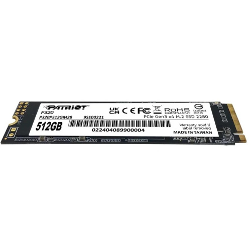SSD Patriot P320 P320P512GM28 512ГБ, M.2 2280, PCIe 3.0 x4, NVMe, M.2