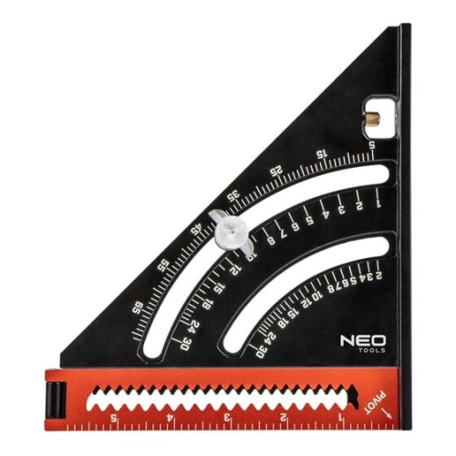 Угольник NEO Tools 72-105 150 мм + складная линейка 160 мм