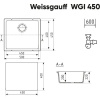 Кухонная мойка Weissgauff WGI 45002 Beige