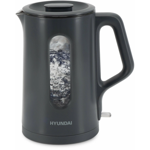 Электрочайник Hyundai HYK-G4508 серый/прозрачный