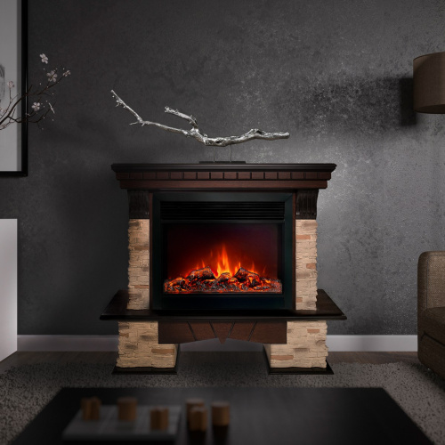 Электрокамин RealFlame Rockland AO античный дуб с очагом Moonblaze Black