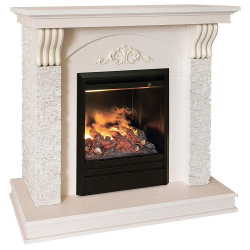 Электрокамин RealFlame Corfino WT айвори с очагом 3D Olympic