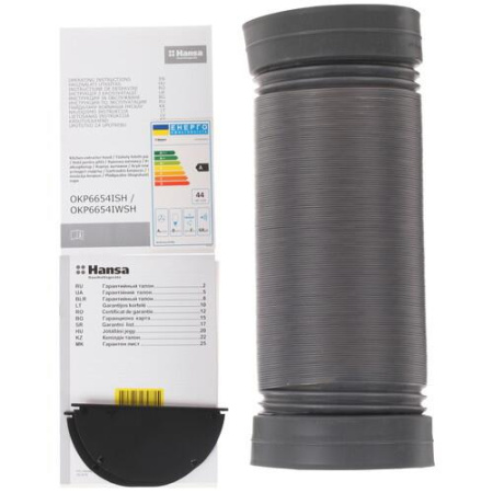 Вытяжка наклонная Hansa OKP6654IWSH белый/серебристый