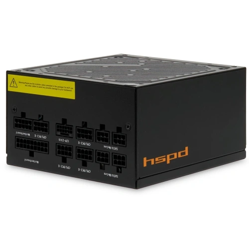 Блок питания HSPD HST-1200GF-BK 1200W 80+ Gold (ATX, 2.52, Full modular, 1x24(20+4)pin 600mm, 2xCPU 8(4+4)pin 700mm, 2xPCIe*2 8(6+2)pin