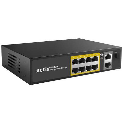 Коммутатор NETIS P110GH 10/100M 10Port 8POE+2XGE+SFP