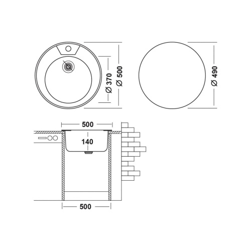 Мойка Ukinox Фаворит FAD500 4C 0C
