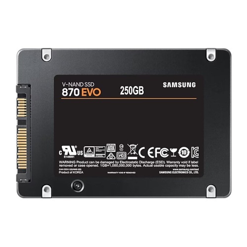 SSD Samsung 870 Evo (MZ-77E250B/KR) 2.5" 250Gb SATA III (R560/W530MB/s)