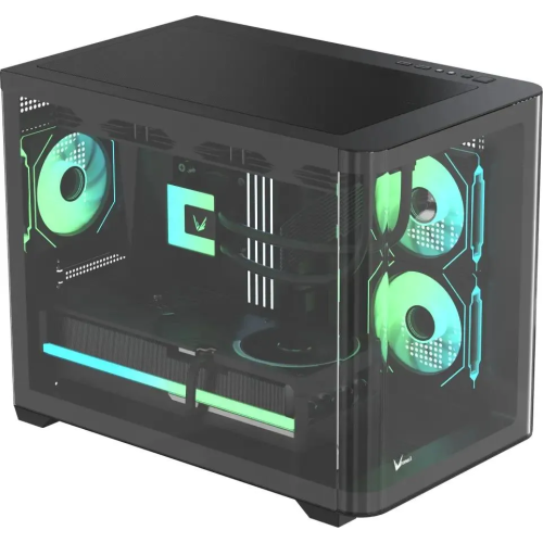 Корпус Formula Crystal U2M Floe, mATX, Mini-Tower, без БП, черный