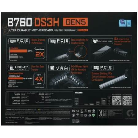 Материнская плата GIGABYTE B760 DS3H GEN5