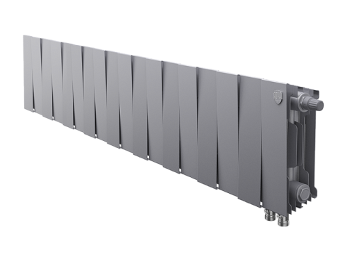 Биметаллический радиатор отопления  Royal Thermo Pianoforte 200 18 Секций Silver Satin Vdr