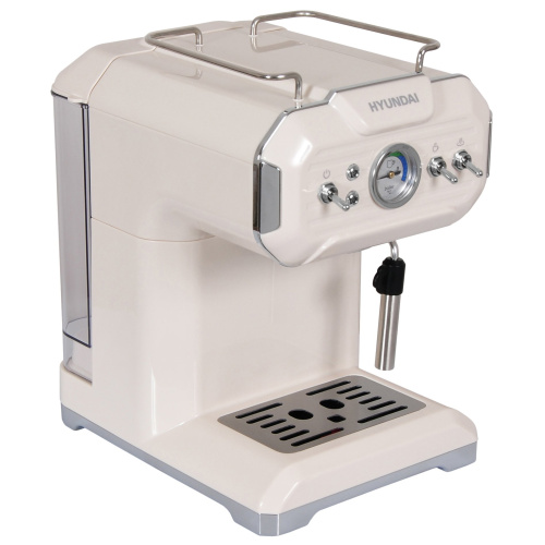 Кофеварка Hyundai HEM-5300 бежевый/серебристый