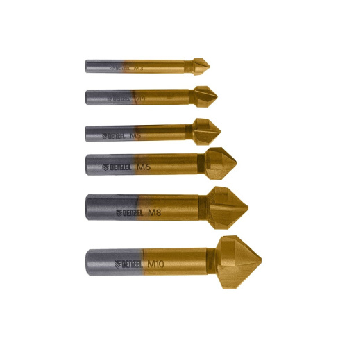 Набор зенковок Denzel 72313 HSS, M3-M10