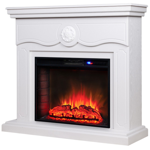 Электрокамин RealFlame Raffaele 25,5 WT белый белый с очагом Sparta 25,5 LED