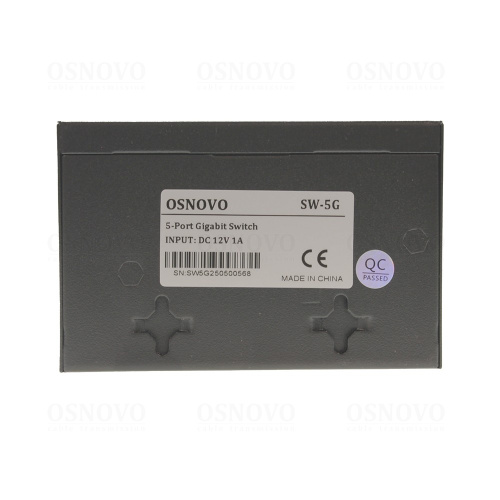Коммутатор неуправляемый Osnovo SW-5G 5x1Гбит/с