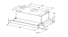Вытяжка кухонная встраиваемая Weissgauff TEL 600 Black Glass